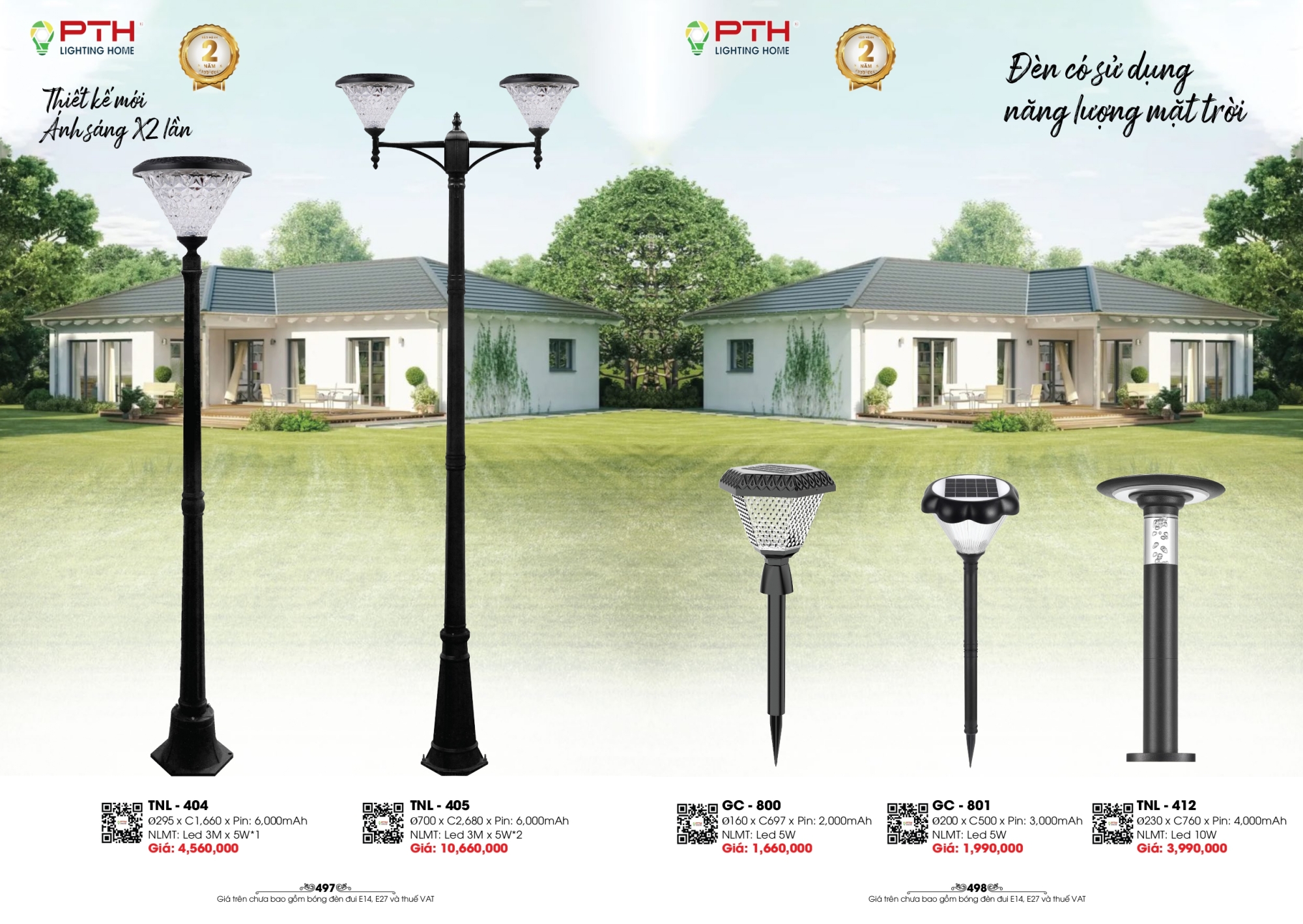 Bảng giá đèn trang trí PTH Lighting Home 2026